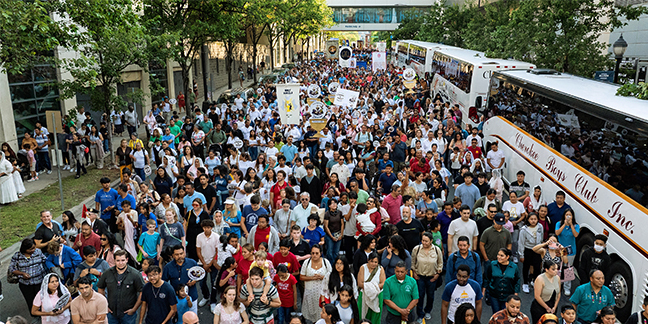 Catholics fill the streets of Charlotte