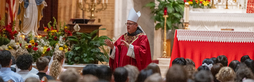 As he travels the diocese, Bishop Martin urges the faithful: 