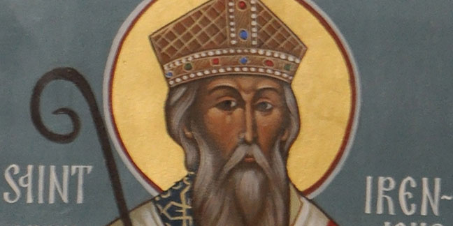 St. Irenaeus: Bishop of Lyons, Father of the Church, celebrated June 28